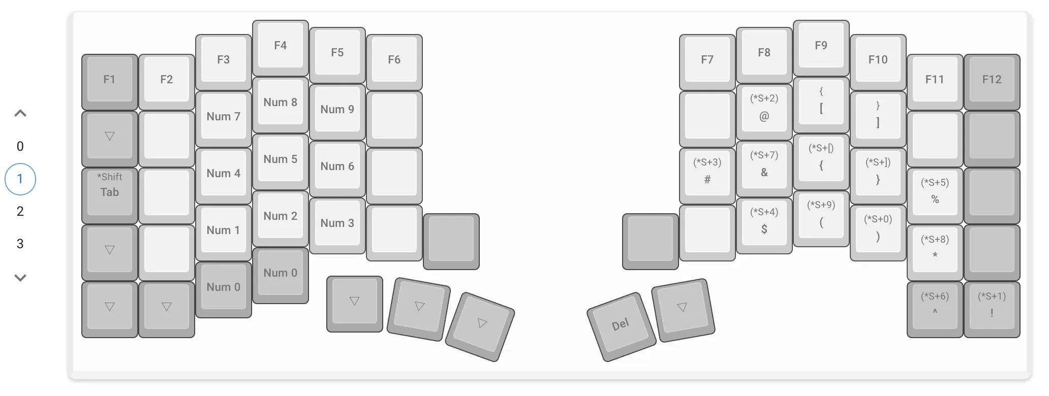 キーマップ レイヤー1