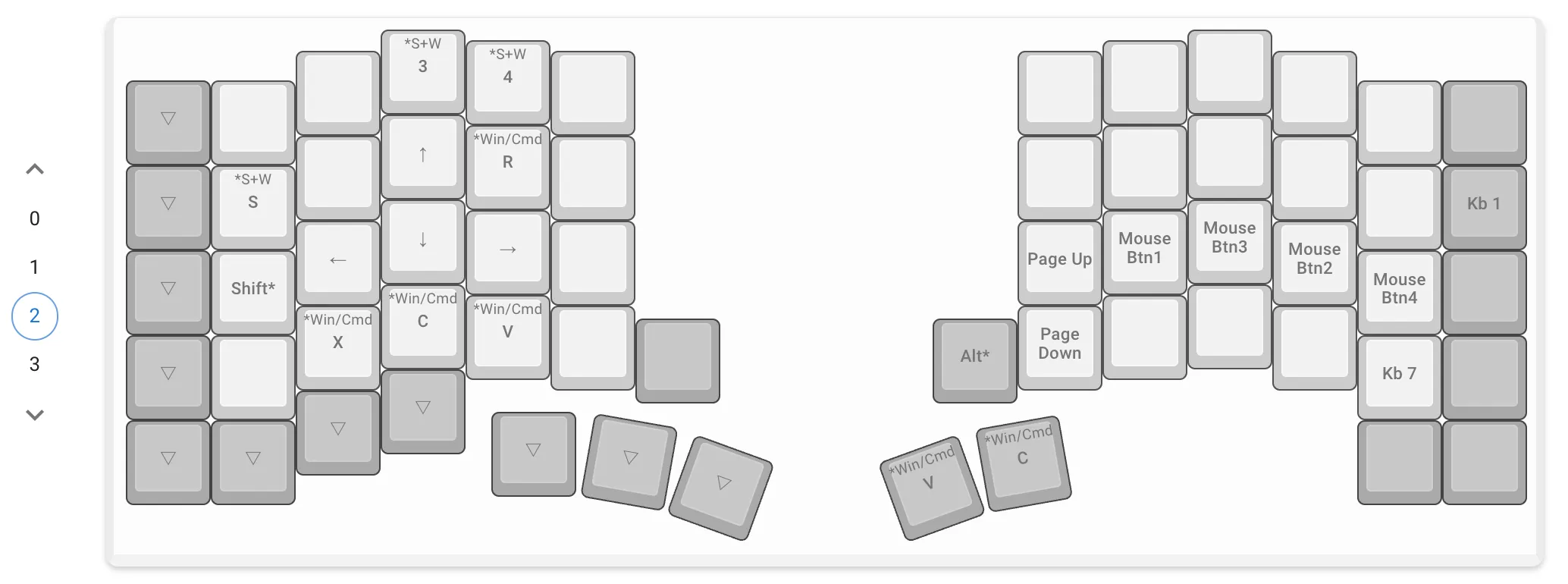 キーマップ レイヤー2